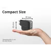 Conceptronic caricabatterie 3 porte 67W GaN USB PD con cavo USB-C, USB-C x 2, USB-A x 1, QC 3.0, PPS