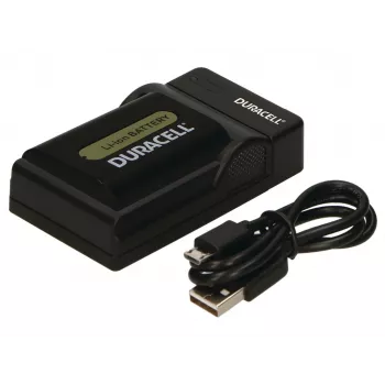 Caricabatterie per fotocamera digitale Duracell, USB, caricabatterie da interno, Sony NP-FP50, 70, 90, 51, 71, 91, nero, 5 V, 5 V