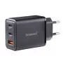 Alimentatore Intenso W65ACC con porte USB-A e USB-C nero