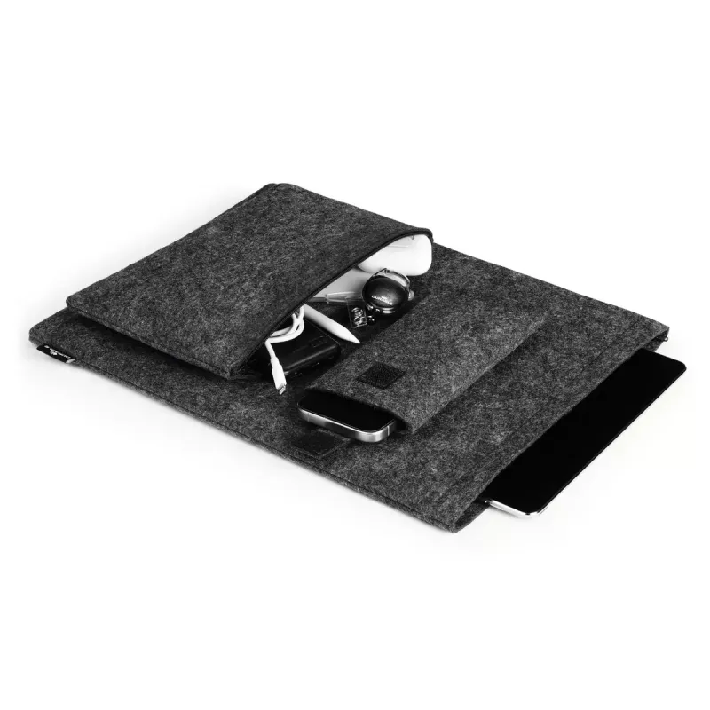 Durable 507158 MultiBag EFFECT custodia per laptop / tablet 16,4″ (41,7 cm), feltro in PET riciclato, con tasca per accessori e smartphone
