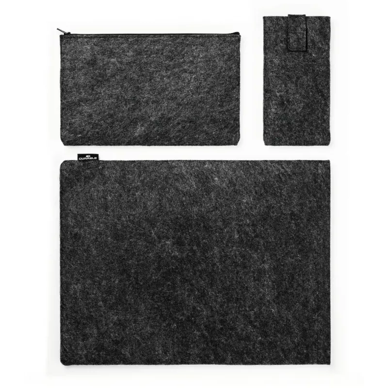 Durable 507158 MultiBag EFFECT custodia per laptop / tablet 16,4″ (41,7 cm), feltro in PET riciclato, con tasca per accessori e smartphone