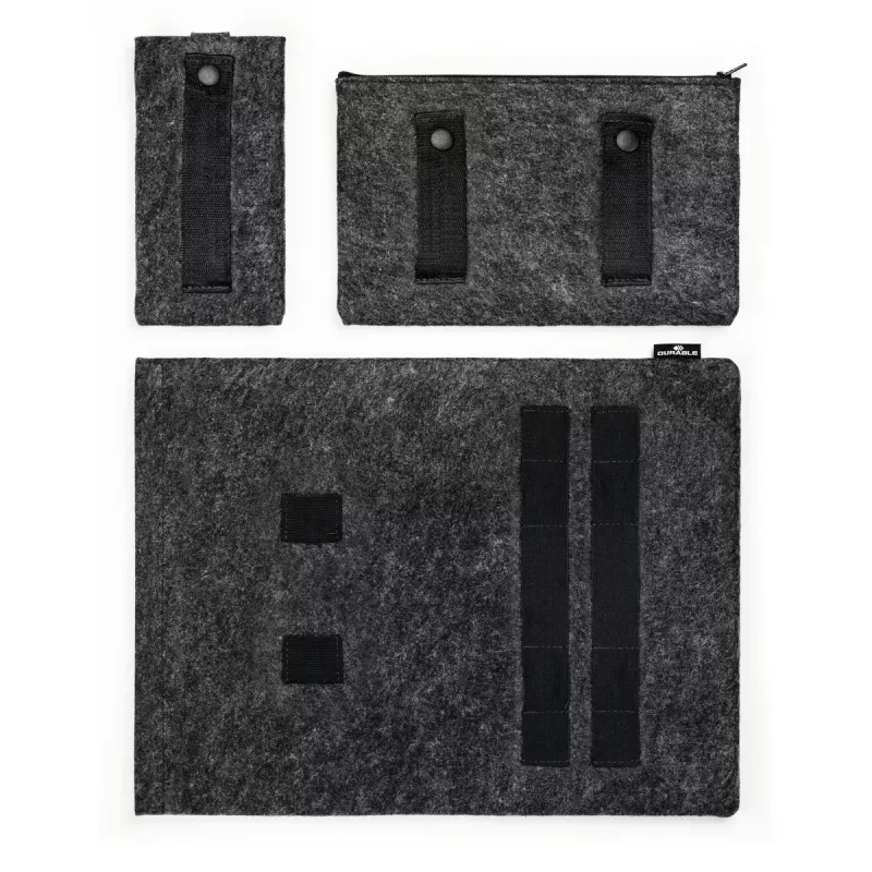 Durable 507158 MultiBag EFFECT custodia per laptop / tablet 16,4″ (41,7 cm), feltro in PET riciclato, con tasca per accessori e smartphone