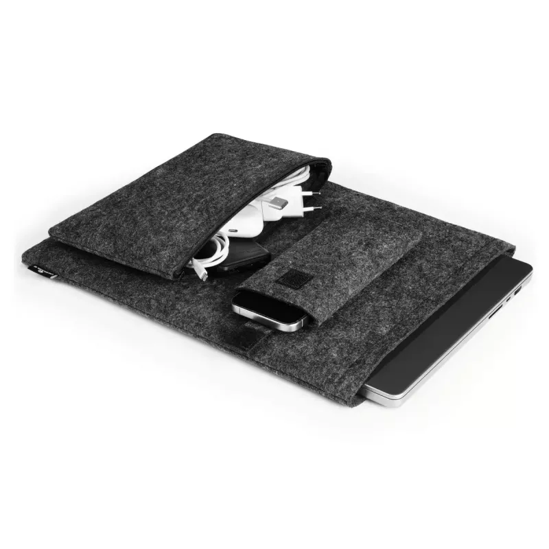Durable 507158 MultiBag EFFECT custodia per laptop / tablet 16,4″ (41,7 cm), feltro in PET riciclato, con tasca per accessori e smartphone