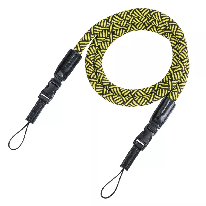 Tracolla per fotocamera digitale Hama Braid 120 nylon nero, giallo
