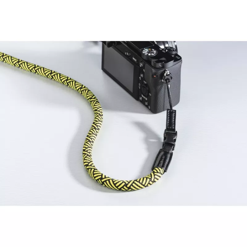 Tracolla per fotocamera digitale Hama Braid 120 nylon nero, giallo