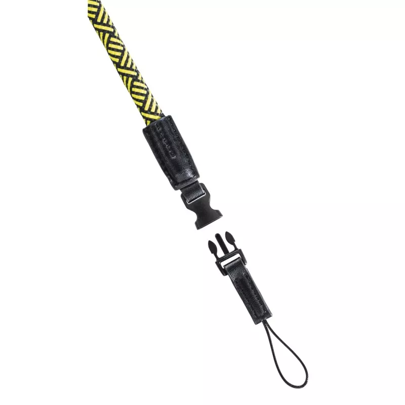 Tracolla per fotocamera digitale Hama Braid 120 nylon nero, giallo