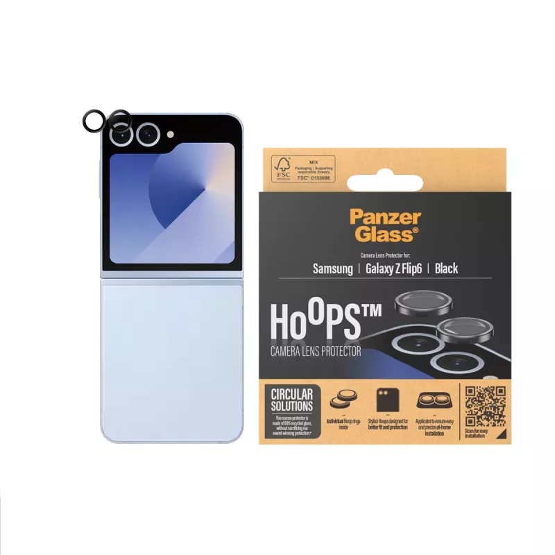 PanzerGlass ® Hoops® protezione per lenti della fotocamera nero Samsung Galaxy Z Flip6