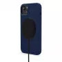 Decoded D23IPO14MBCS9NE AntiMicrobial cover posteriore in silicone con MagSafe per iPhone 14 Plus, Navy Peony
