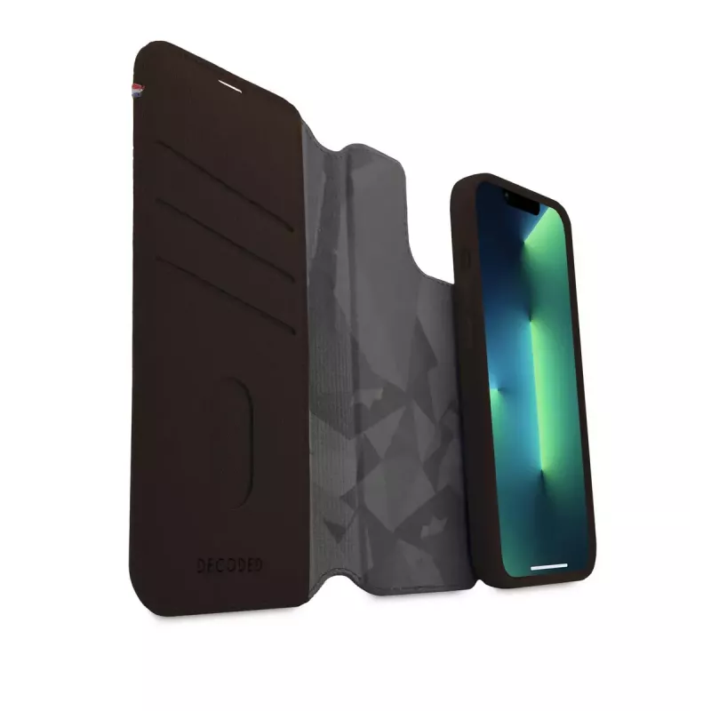 Custodia wallet Decoded iPhone 14 Plus marrone 6,7