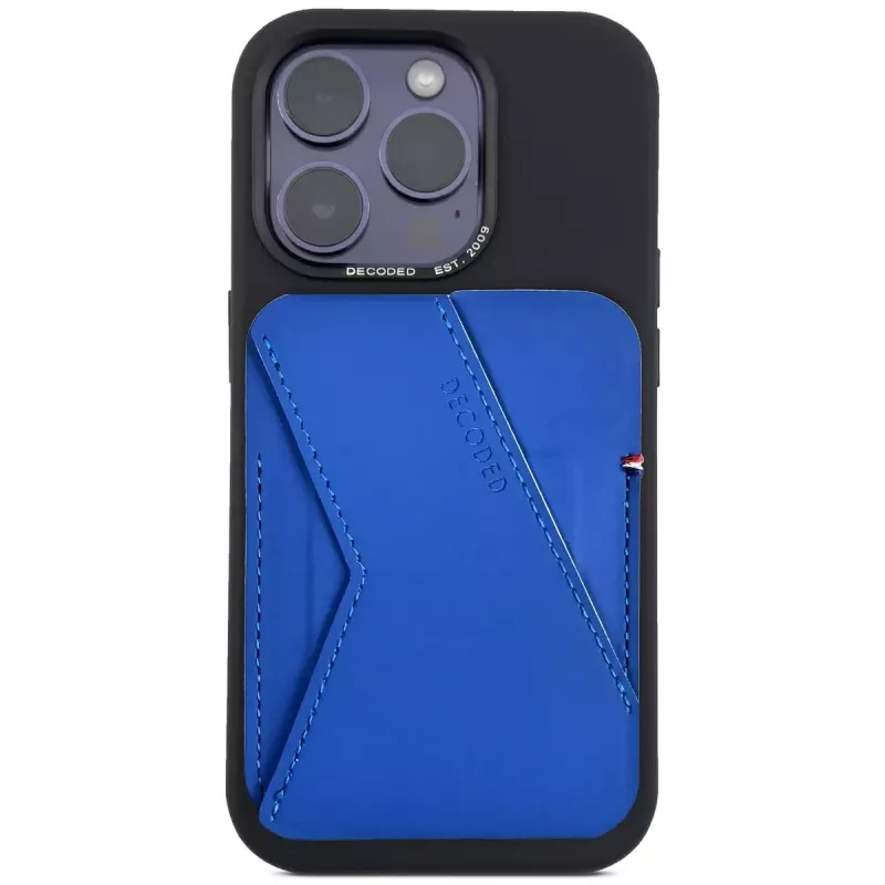 Decoded D24MSCS1GB Blue Silicone wallet con supporto per carte