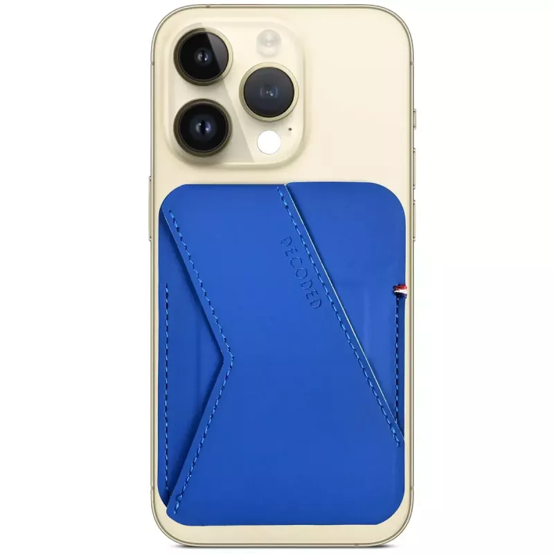 Decoded D24MSCS1GB Blue Silicone wallet con supporto per carte