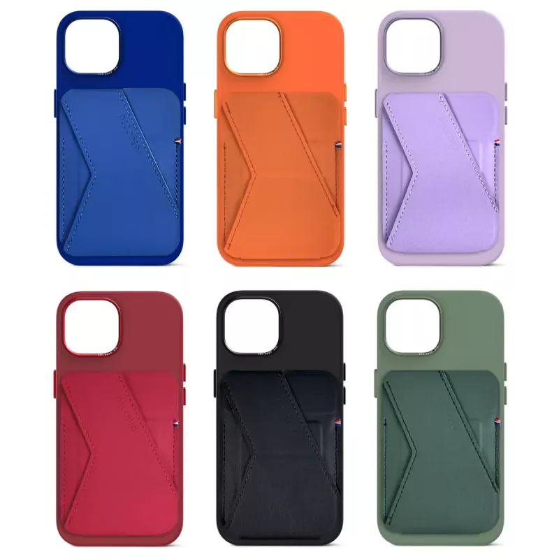 Decoded D24MSCS1GB Blue Silicone wallet con supporto per carte