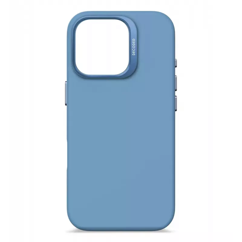 Decoded D25IPO16PBCS9AE cover posteriore in silicone antimicrobico per iPhone 16 Pro, azzurro