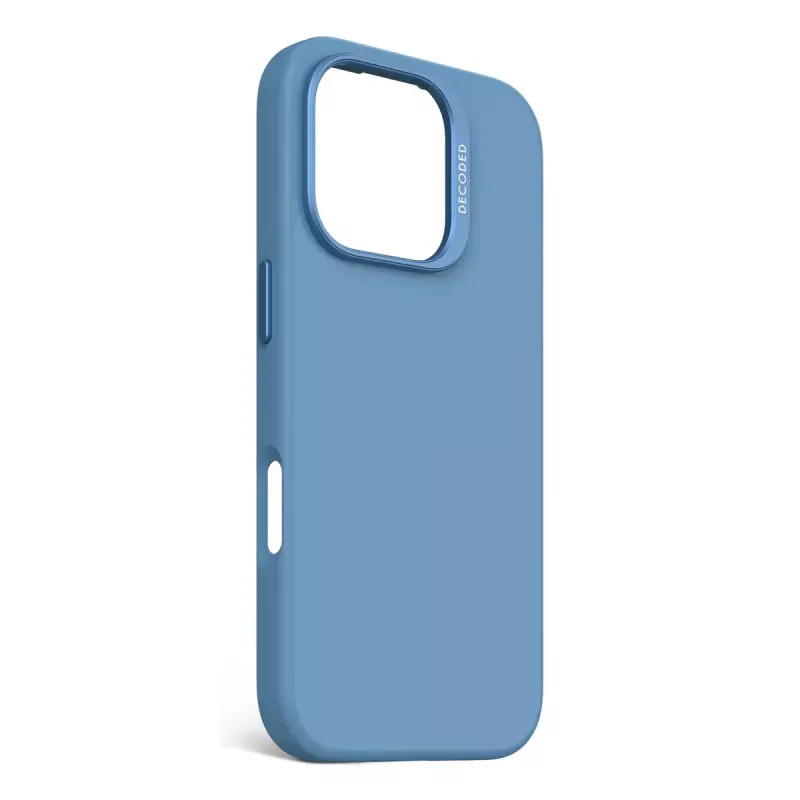 Decoded D25IPO16PBCS9AE cover posteriore in silicone antimicrobico per iPhone 16 Pro, azzurro