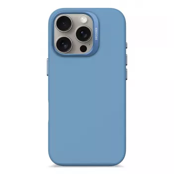 Custodia in silicone Decoded blu per iPhone 16 Pro 6.3 pollici