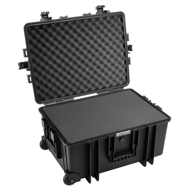 B&W 6800/B/SI Outdoor Case Type 6800 custodia rigida, polipropilene, con inserto in gommapiuma, nera