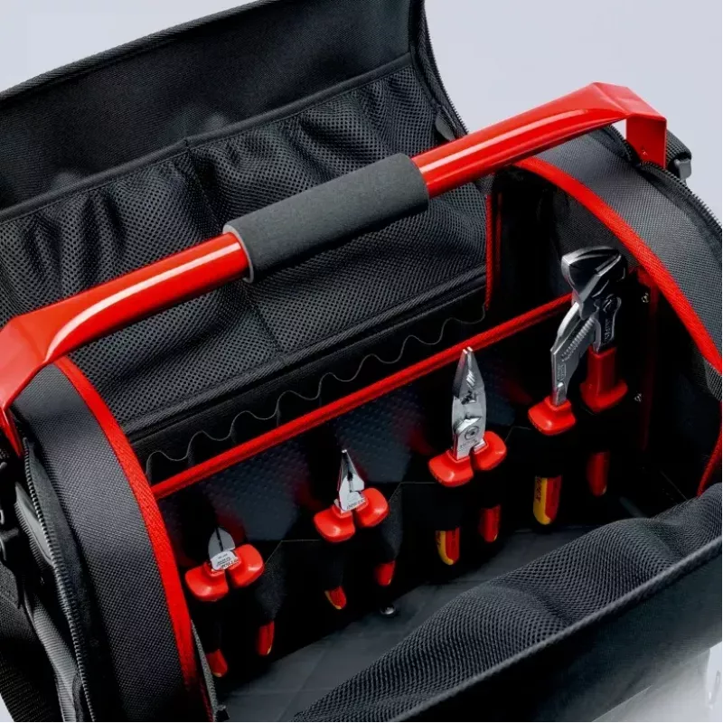 Borsa portautensili Knipex 00 21 08 LE nero rosso poliestere