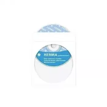 Busta HERMA per CD/DVD in carta bianca con punto adesivo 100 pz.