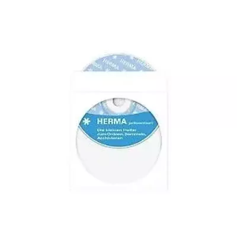 Busta HERMA per CD/DVD in carta bianca con punto adesivo 100 pz.