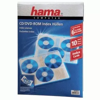 Buste con indice per CD-ROM Hama 60 dischi trasparente