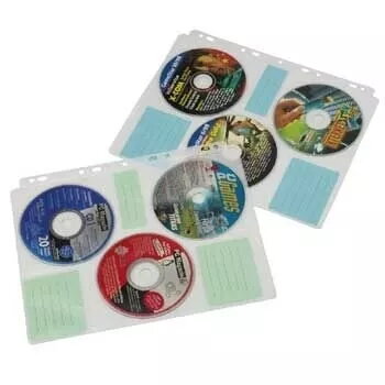 Buste con indice per CD-ROM Hama 60 dischi trasparente