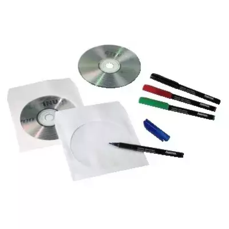 Buste in carta per CD-ROM Hama 50, bianco 50 dischi