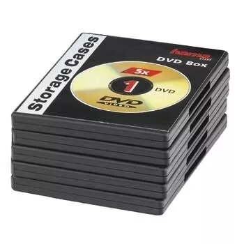 Custodie per DVD Hama 51297 confezione da 5 nero 1 disco