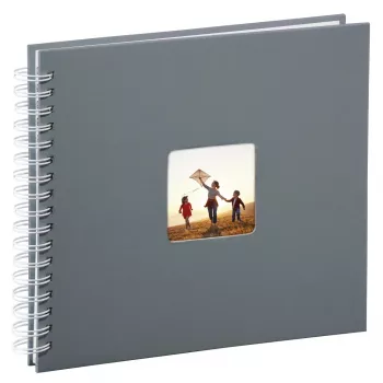 Hama Fine Art album fotografico grigio 100 fogli 10 x 15 cm rilegatura a spirale