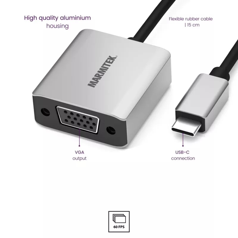 Marmitek Connect USB C to VGA - adattatore USB-C a VGA
