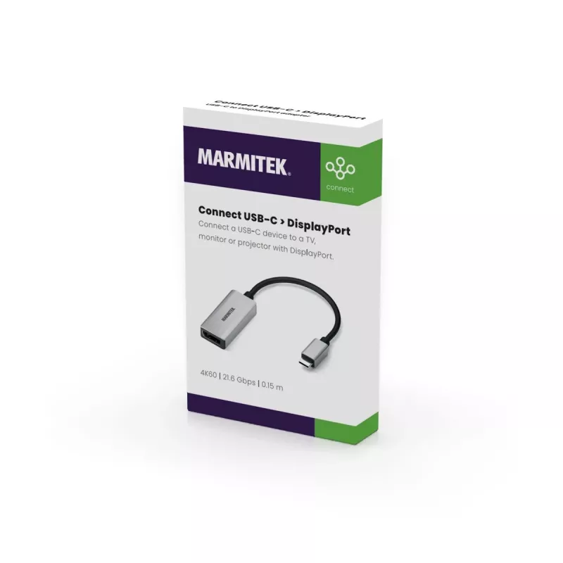 Adattatore USB-C a DisplayPort Marmitek 8371 4K 60Hz