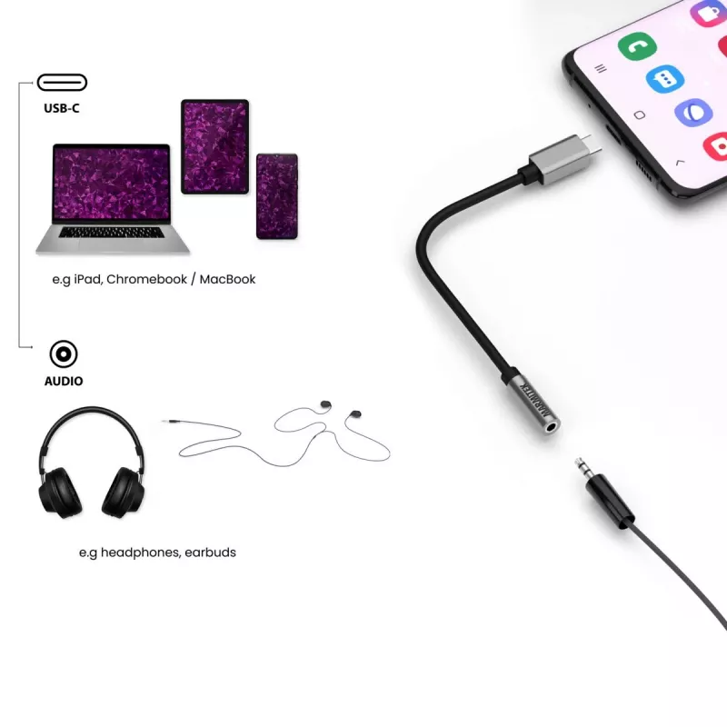 Marmitek Connect USB-C > Audio 8374 adattatore per dispositivi audio