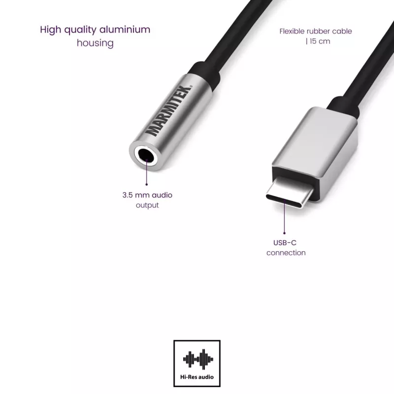 Marmitek Connect USB-C > Audio 8374 adattatore per dispositivi audio