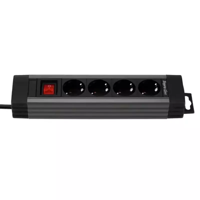 Prolunga elettrica REV 14412513 1,9 m 4 uscite AC per interni antracite