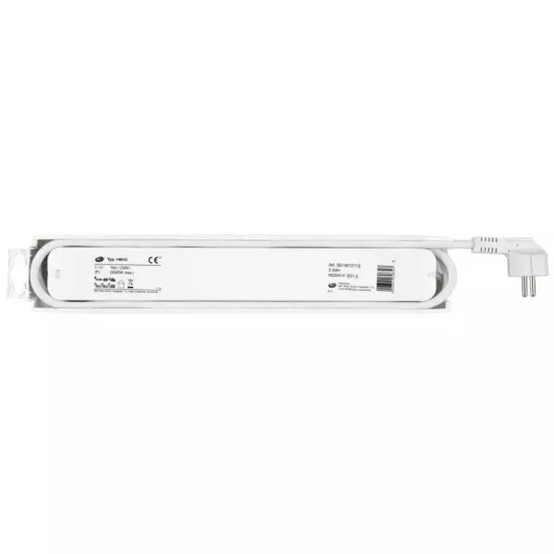 Prolunga elettrica REV 14612113 2,4 m 6 uscite AC per interni bianco