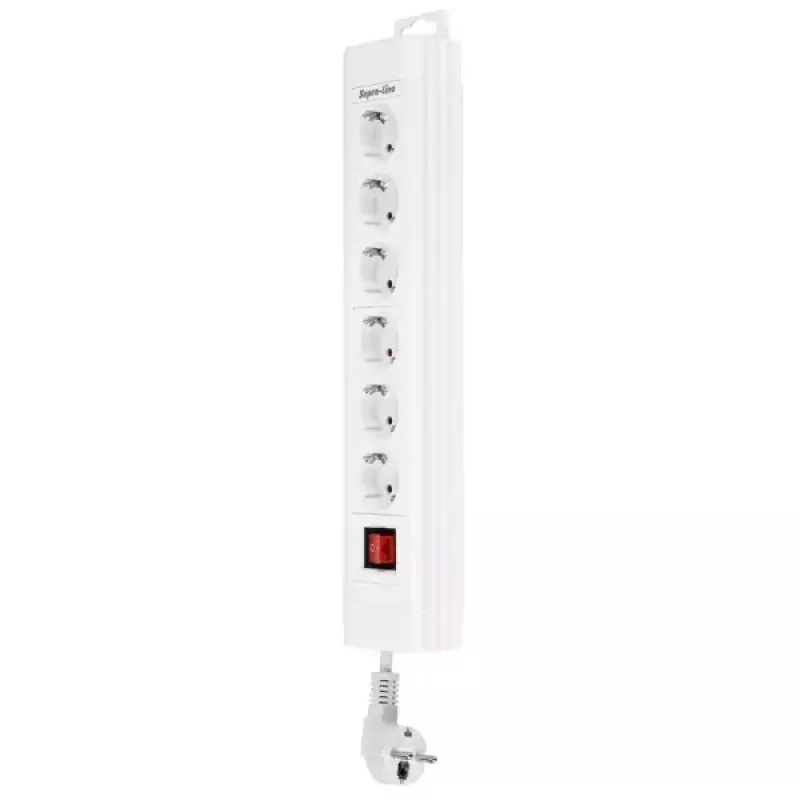 Prolunga elettrica REV 14612113 2,4 m 6 uscite AC per interni bianco