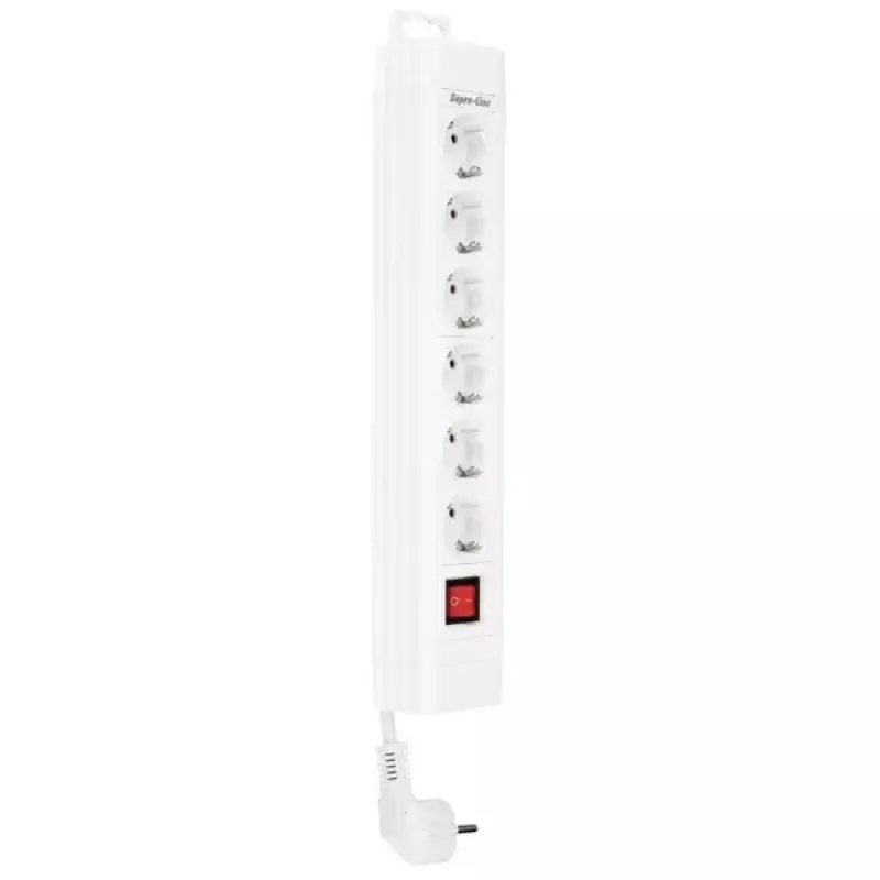 Prolunga elettrica REV 14612113 2,4 m 6 uscite AC per interni bianco