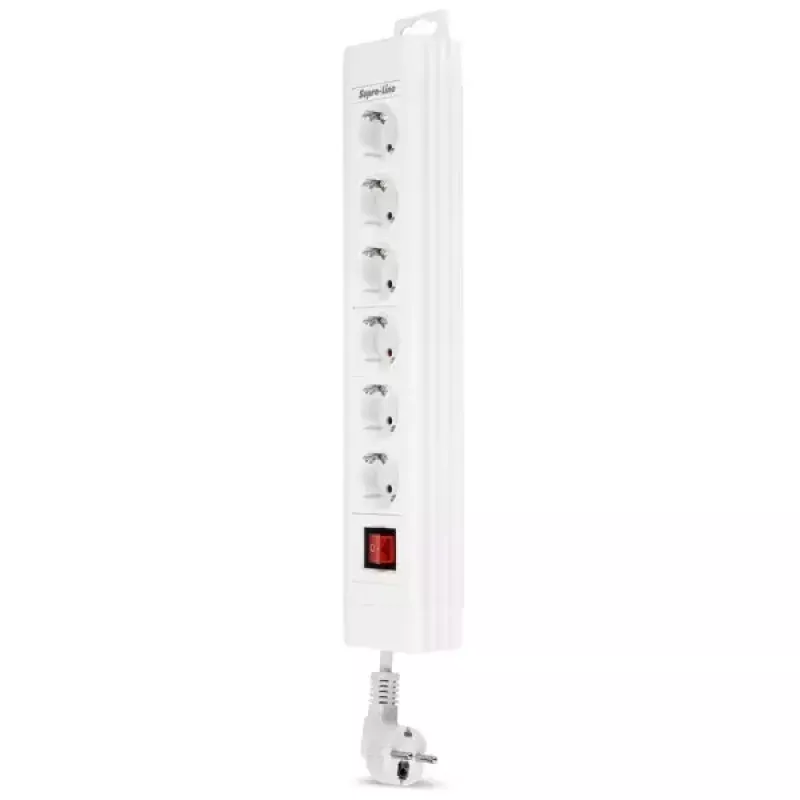 Prolunga elettrica REV 14612113 2,4 m 6 uscite AC per interni bianco