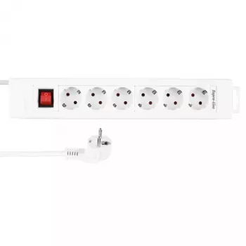 Prolunga elettrica REV 14612113 2,4 m 6 uscite AC per interni bianco