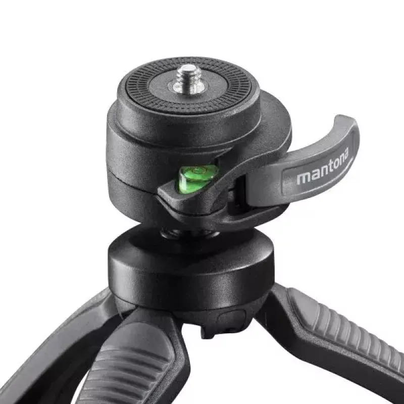 Treppiede Mantona 21406 smartphone fotocamera digitale 3 gambe nero grigio
