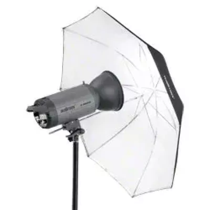 Walimex 1017655 ombrello 2in1 riflettente e traslucido, bianco, 109 cm