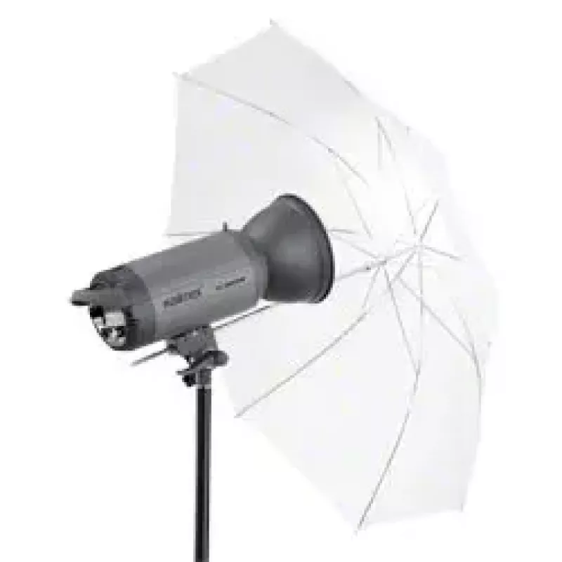 Walimex 1017655 ombrello 2in1 riflettente e traslucido, bianco, 109 cm
