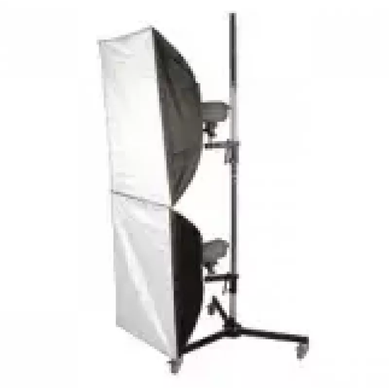 Walimex pro treppiede con ruote 223 cm con 2 supporti a morsetto 1015803