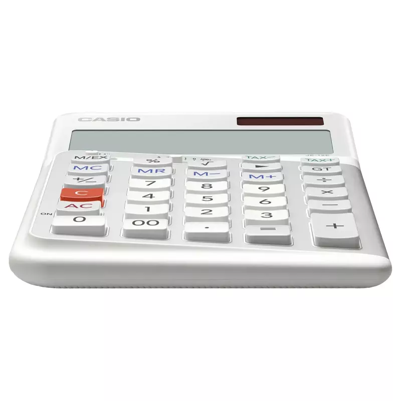 Calcolatrice basic Casio JE-12E-WE desktop 12 cifre bianca