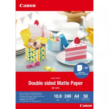 Carta opaca bifacciale Canon MP-101D, A4, 50 fogli, opaca, 240 g/m², A4, 10,8 µm, 50 pz.