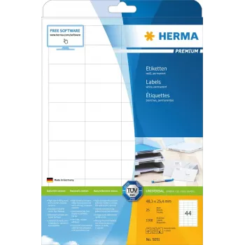 Etichette HERMA Premium A4 48,3x25,4 mm 1100 pezzi