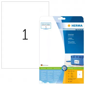 Etichetta adesiva per stampante HERMA Labels Premium A4 210x297 mm