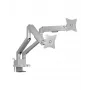 Supporto per monitor icybox 61085 per 2 monitor con fissaggio a tavolo – supporto da tavolo a due bracci per monitor