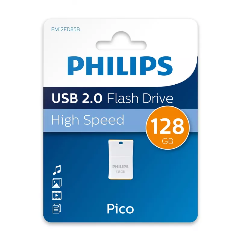 Philips Pico chiavetta USB 128 GB USB Type-A 2.0 arancione, bianco