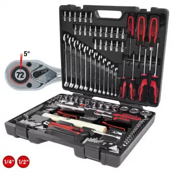KS Tools CHROMEplus 1/4" + 1/2" set di utensili universale, 97 pz (918.0797)