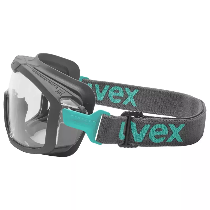 Occhiali di sicurezza Uvex i-guard+ policarbonato nero blu lenti trasparenti
